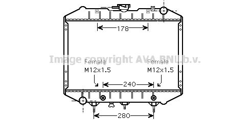 AVA QUALITY COOLING Радиатор, охлаждение двигателя AU2186